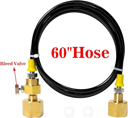 Miniatura 5 de Adaptador de carga de estación de llenado de tanque de CO2 con manguera de 60 pulgadas apto para llenado de máquina de soda CGA320 a CGA320 Tanque