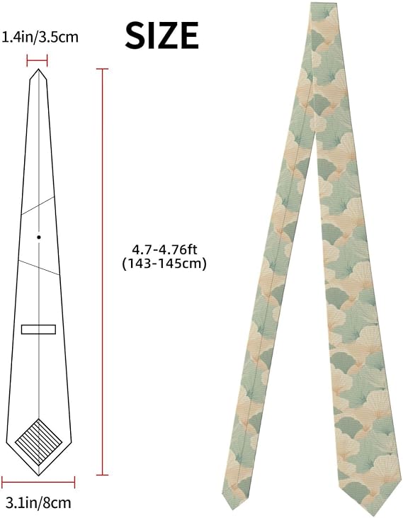 Scallop Seashell Printing Men's Necktie