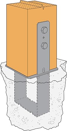 Simpson Strong-Tie CB66 CB Column Base - for 6x6 Base, Heavy-Duty Steel Post-to-Concrete Connector, Galvanized Finish, Flush Mount, Supports Wood Columns for Structural Framing