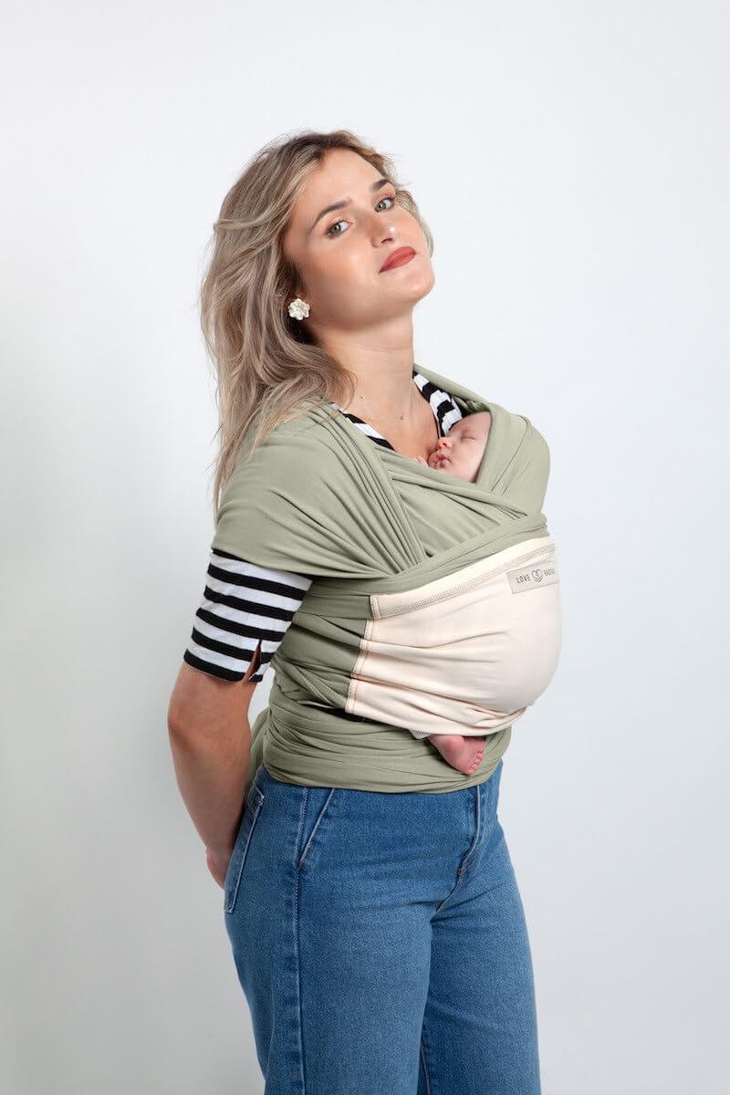 Écharpe de portage l'Originale JPMBB - Réglage facile 1 noeud pour 3 positions - Naissance à 14 kg