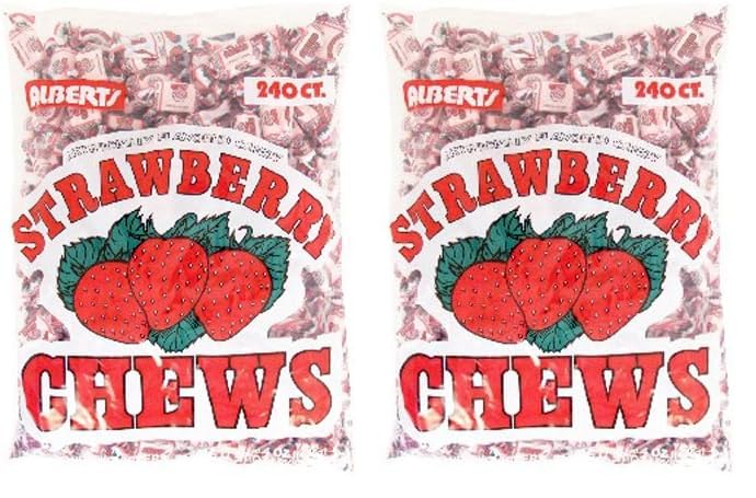 Alberts Strawberry Fruit Chews - Penny Candy image 2