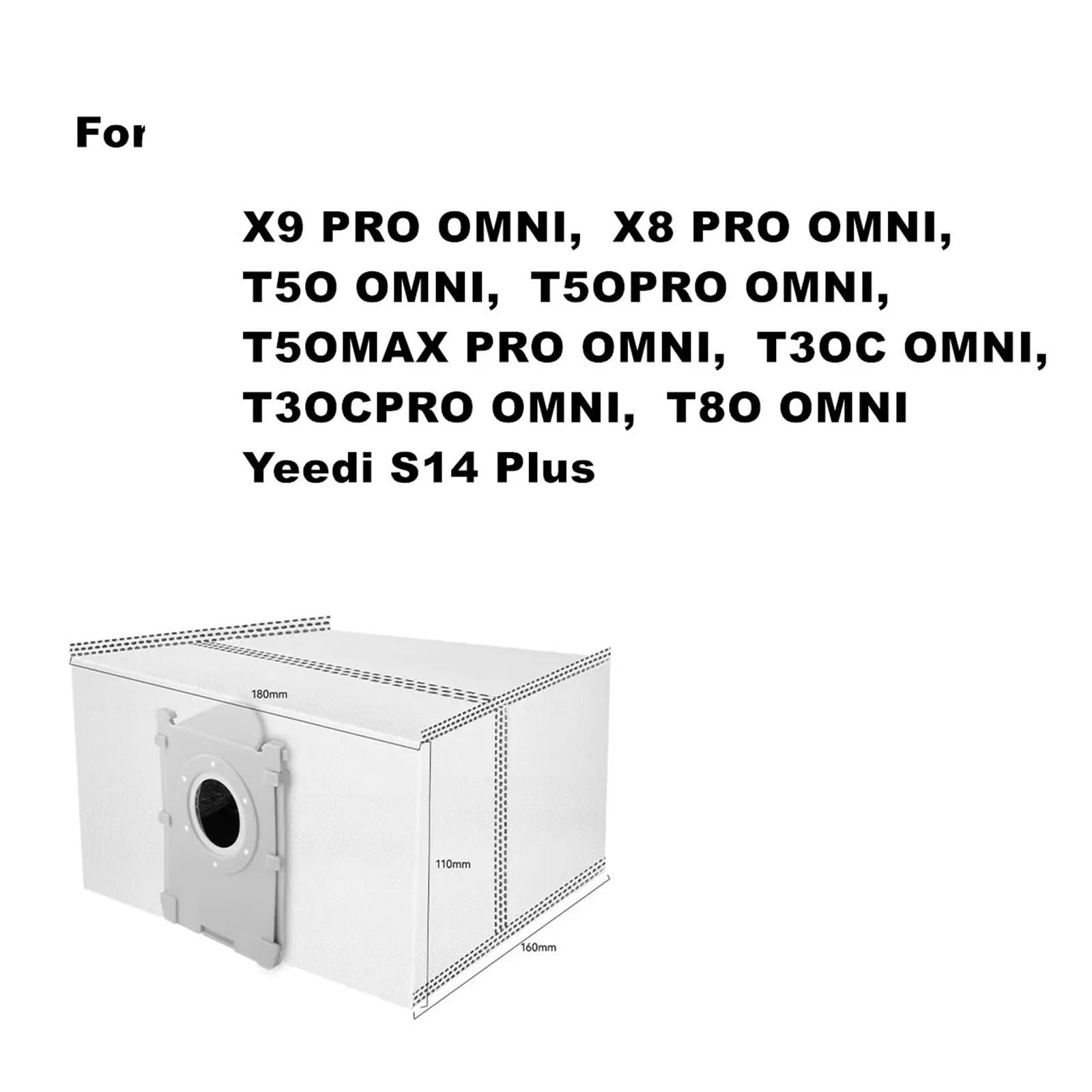 Bolsas De Polvo De Aspiradora,Compatible con ECOVACS X9 Pro Omni T50Pro
