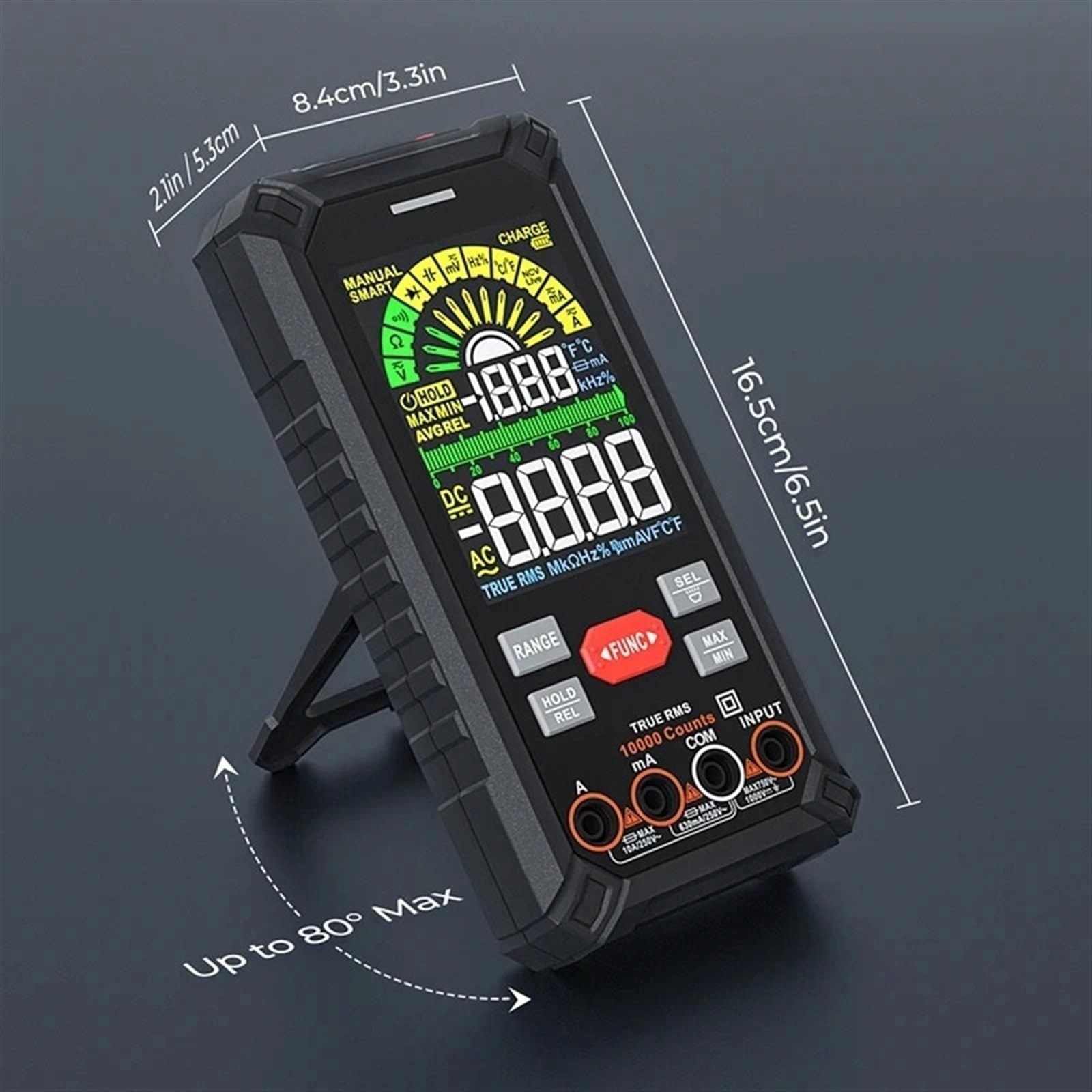 Multimetr 10000 zliczeń inteligentny multimetr akumulatorowy automatyczny zakres Ture RMS 1000V 10A Tester Ohm Hz pojemność NCV multimetr cyfrowy Dokładne czytanie