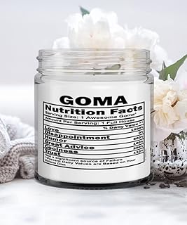 Funny Goma Candle Nutrition Facts 9oz Vanilla Scented Candles Soy Wax