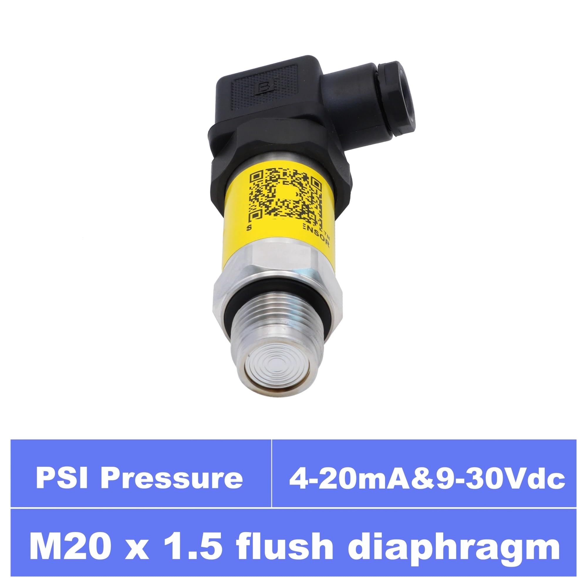 Transmisor de presión rasante M20x1,5 rosca 4-20mA | 0,5-4,5 V 0-5 V 0-10 V señal 0 a 50 psi 300 psi 150 psig 1500 psig 6000 psi manómetro(0.5 to 4.5V signal,1500psi gauge)