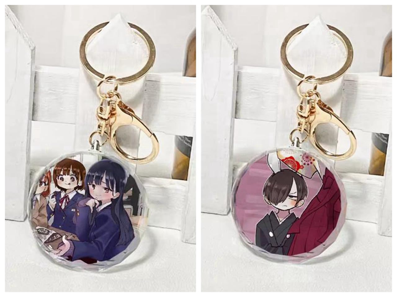 Amazon.co.jp: キーホルダー 僕の心のヤバイやつ クリスタルペンダント  