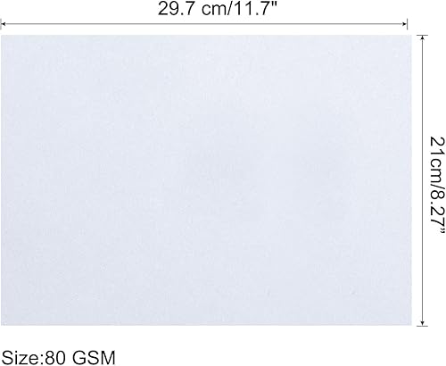 Miniatura 2 de MECCANIXITY 50 hojas de papel de copia de color de 8 12 pulgadas, papel de impresora de 22 lb80 gm, blanco para impresión de oficina, copia de