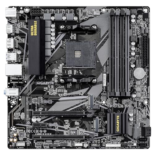 GIGABYTE B550M DS3H R2 Carte mère Processeurs AMD Ryzen 5000 VRM 5+3 phases jusqu'à 4733 MHz DDR4 O.C. 1x .2 PCIe 4.0 + 1x .2 PCIe 3.0 LAN 1 GbE USB 3.2 Gen 1 Neuf - vue 5