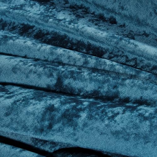 Sunshine Nicole Distressed Velvet Comforter Set, Distressed Velvet Face and Brushed Solid Microfiber Reverse, with Light Weight Soft Poly Fill, 5 Pieces Teal, King by Sunshine Nicole - Image 6