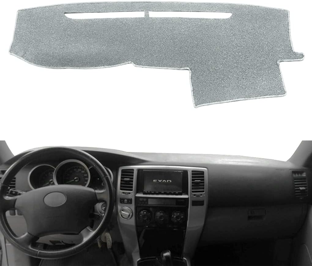Dashboard Cover Dash Cover Mat Pad Carpet Custom Fit for Toyota 4Runner 2003 2004 2005 2006 2007 2008 2009 Without Dash Speaker (Dark Gray) Y17
