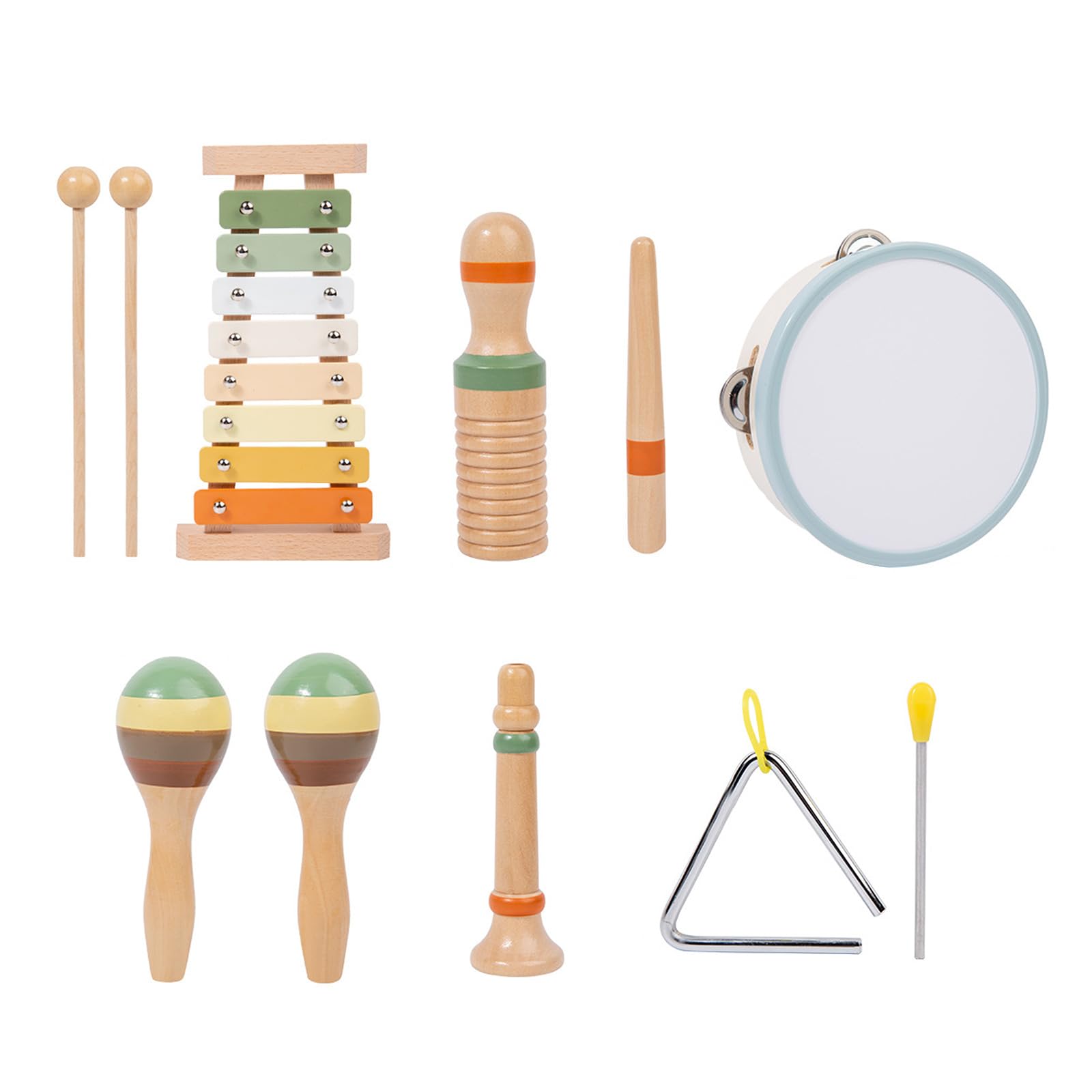 Interaktives Musikspielzeug, Rasseltrommel, Xylophon, Perkussionsspielzeug, Cartoon Holz für die frühe Musikerziehung, Kleinkindmusik