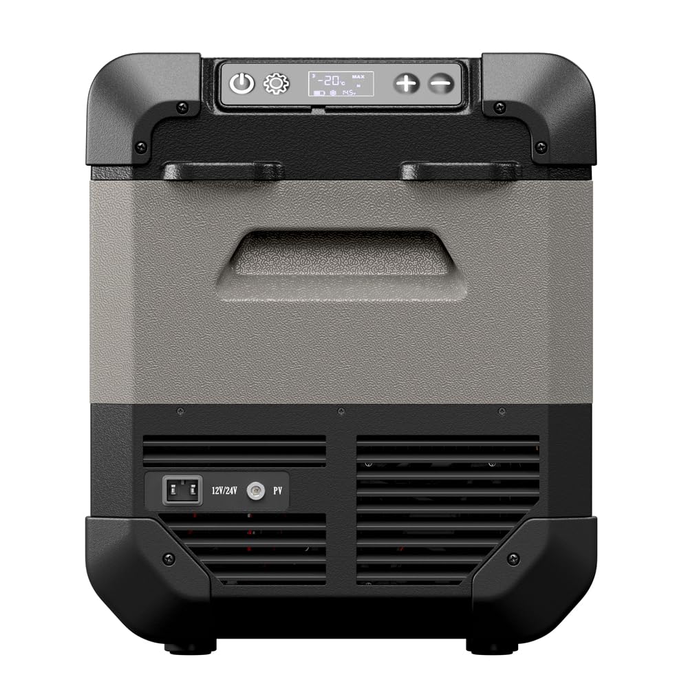 Yolco Kompressor Kühlbox 18L oder 25L, 60W, für Camping, Auto & Reisen | Kühlt bis -20°C, 12V/24V/230V, Bluetooth App, Akku- & Solaroption, USB, für Auto, Festival & Outdoor