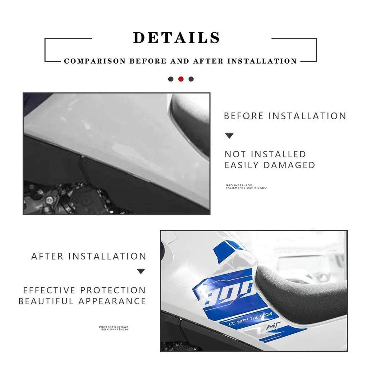 Protezione per serbatoio moto | Per 800MT Kit adesivi epossidici gel 3D da 800 mt