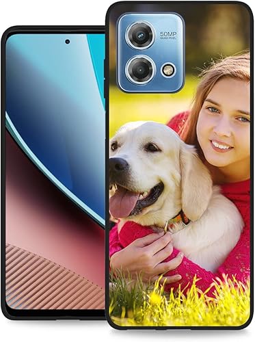Funda de teléfono personalizable para Motorola Moto G Stylus 2023, nombre de texto con foto personalizada, funda protectora delgada y suave de
