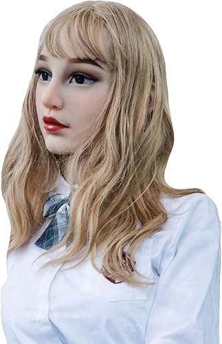 Miniatura 1 de Handmade and Hand Decorated Beautiful Realistic Silicone Mask, Female Mask for Cosplay Costumes