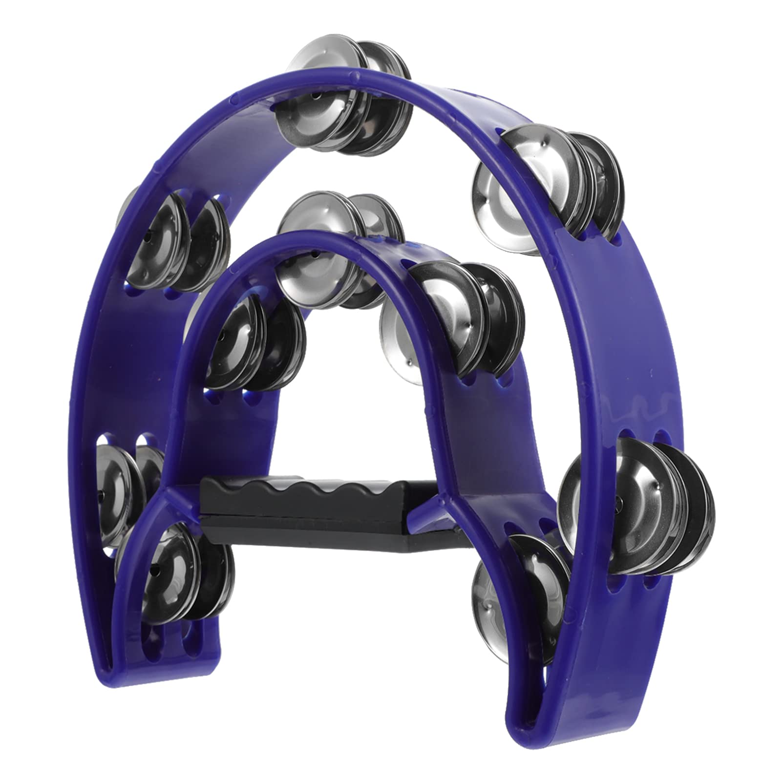 HANABASS 1Pc Unique Hand Bell Musical Instrument for Practical Rattle Tambourine with Comfortable Grip Stainless for Singing Dancing Instrumental Play