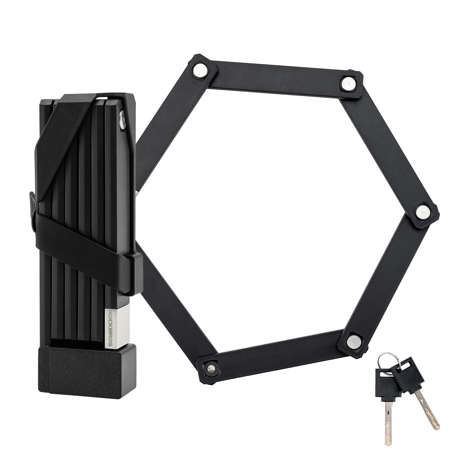 ROCKBROS Antivol pliable pour vélo avec support de montage, alliage durable, 67 cm