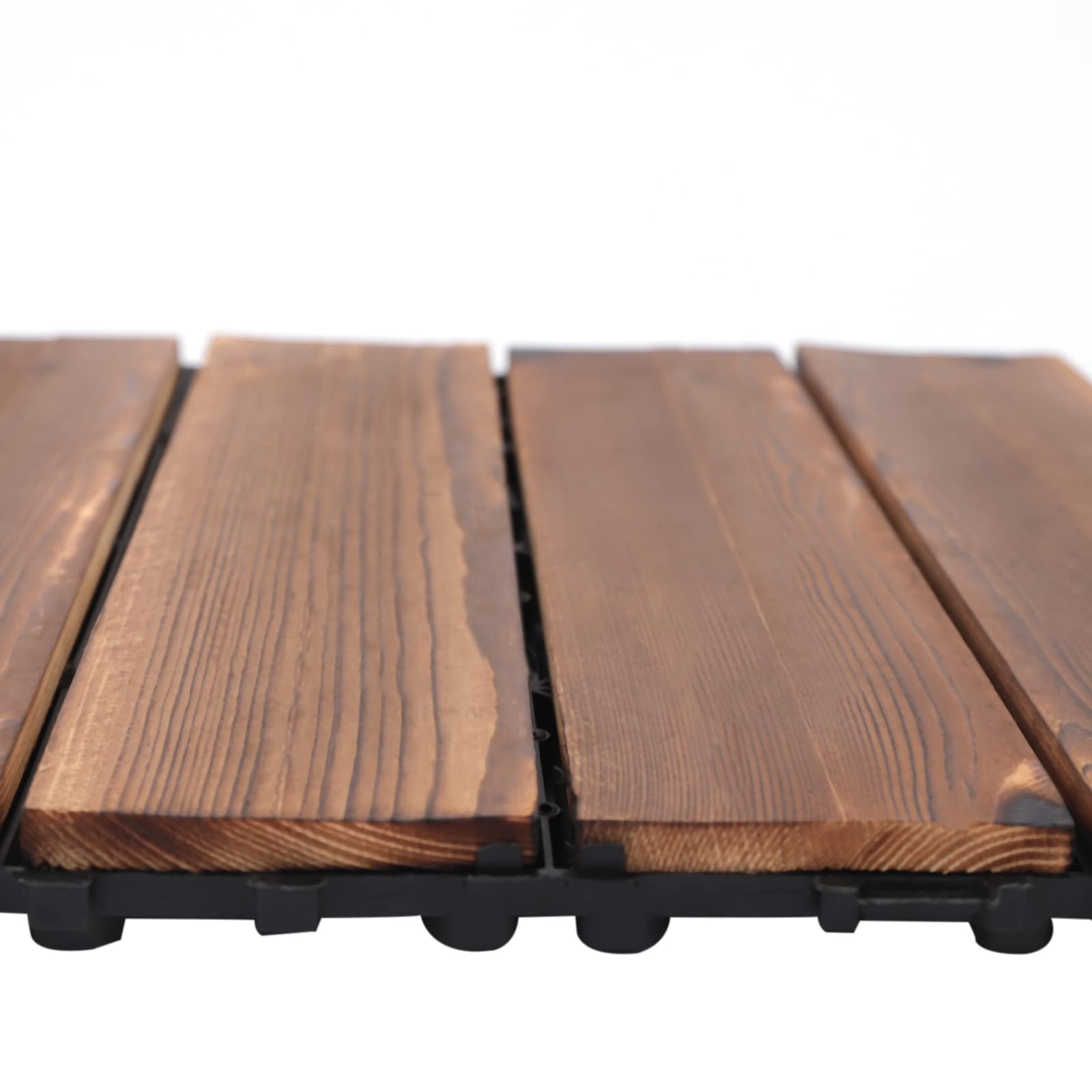 Instalación no destructiva, suelo de madera, 30 x 30 cm, balcón, terraza, resistente a la intemperie, sistema de drenaje DIY, 36 unidades