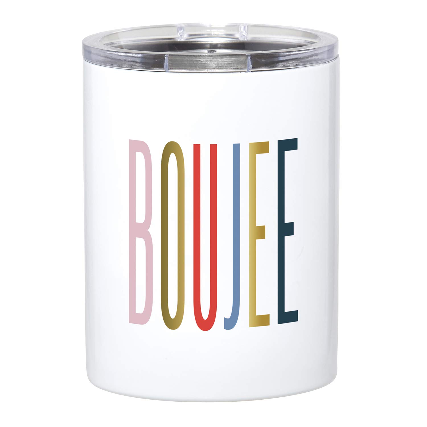 Creative Brands Slant CollectionsStainless Steel Travel Tumbler, 12-Ounce, White - Boujee