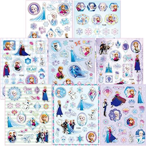 Frozen Stickers 160+ piece Frozen stickers for girls Waterproof Vinyl Reusable stickers Frozen Stickers for Fridge Laptop Water Bottle Luggage Guitar Decoration Patches for Kids, Perfect for Parties