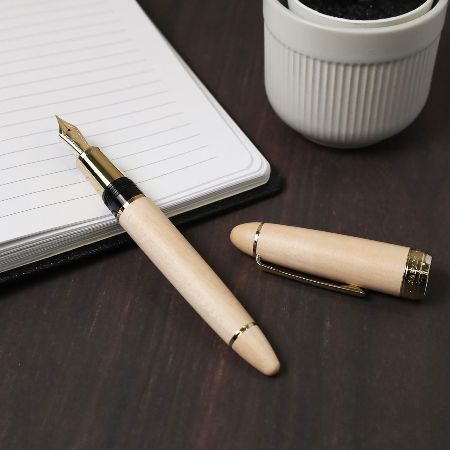 Amazon | セーラー万年筆 ハードメープル万年筆 ナチュラル 中細 21金