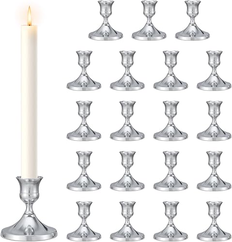 Miniatura 10 de Portavelas para velas cónicas negros, juego de 6 portavelas decorativos para decoración del hogar, portavelas de metal para velas cónicas