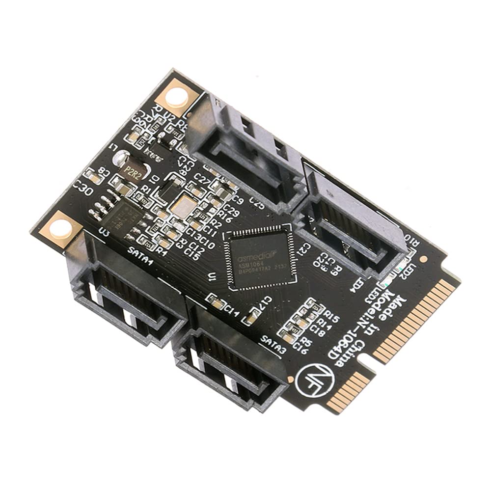 cablecc Mini PCI-E PCI Express a 6Gbps Quattro Porte SATA 3.0 Adattatore Convertitore Hard Drive Scheda di Estensione per SSD