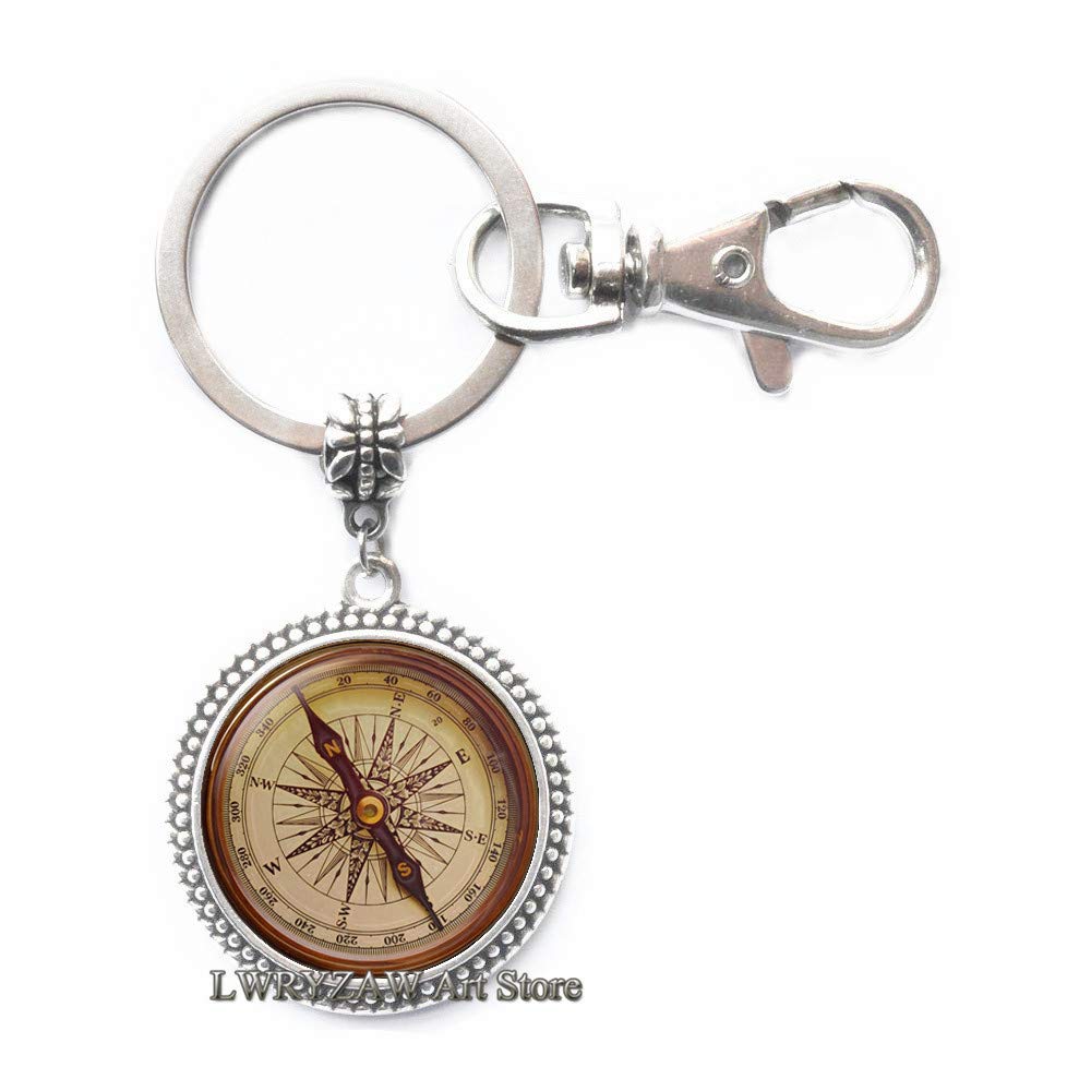 Compass Keychain,Friendship Jewelry, BFF, Best Friends,Friendship Jewelry,Compass Jewelry Men Keychain,M340