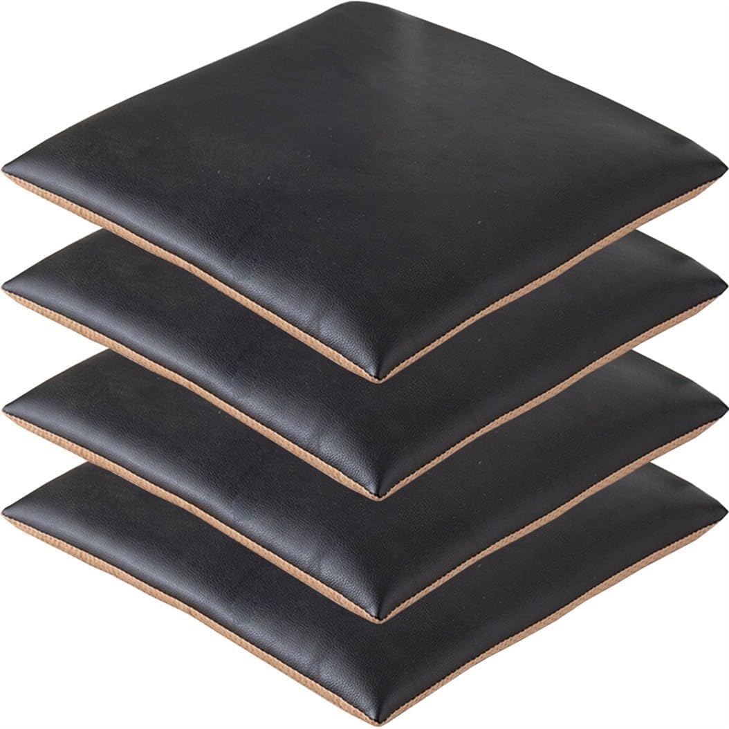 レザースクエアチェアクッション / (1/2/4個セット) 滑り止めシートクッション オフィスチェアクッション ダイニングキッチンチ