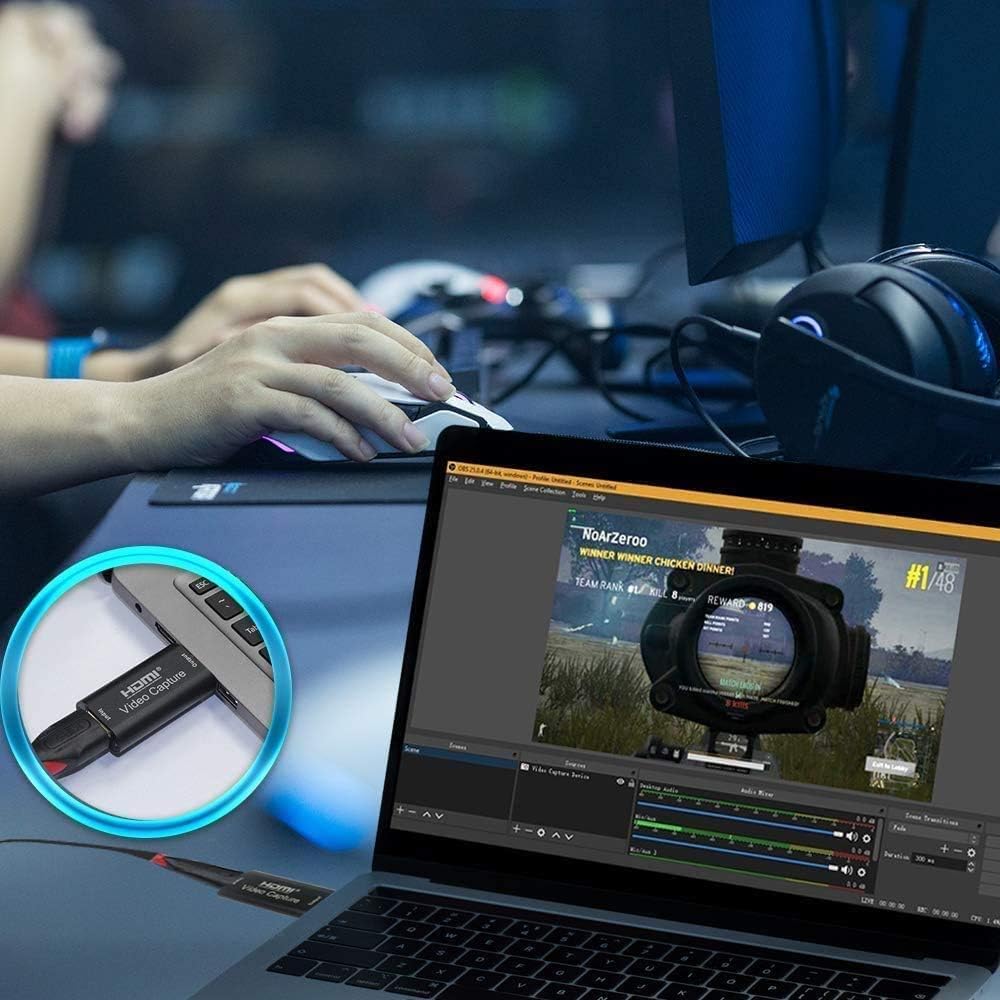 Gebildet Karta Przechwytująca Wideo 4K, Karta Przechwytująca HDMI do USB 1080P do Strumieniowania, Nagrywania i Grania, Kompatybilna z Nintendo Switch, PS5 i Xbox