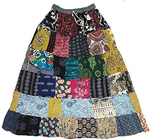 Amazon 軽やかで涼しいインド綿カラフルパッチワークマキシスカート 着心地楽々 1点物で誰ともかぶらない個性的な着こなしができる エスニック感たっぷりのロングスカート レディース J スカート 通販 Amazon 軽やかで涼しいインド綿カラフルパッチワークマキシスカート 着心地楽々 1点物で誰ともかぶらない個性的な着こなしができる エスニック感たっぷりのロングスカート レディース J スカート 通販