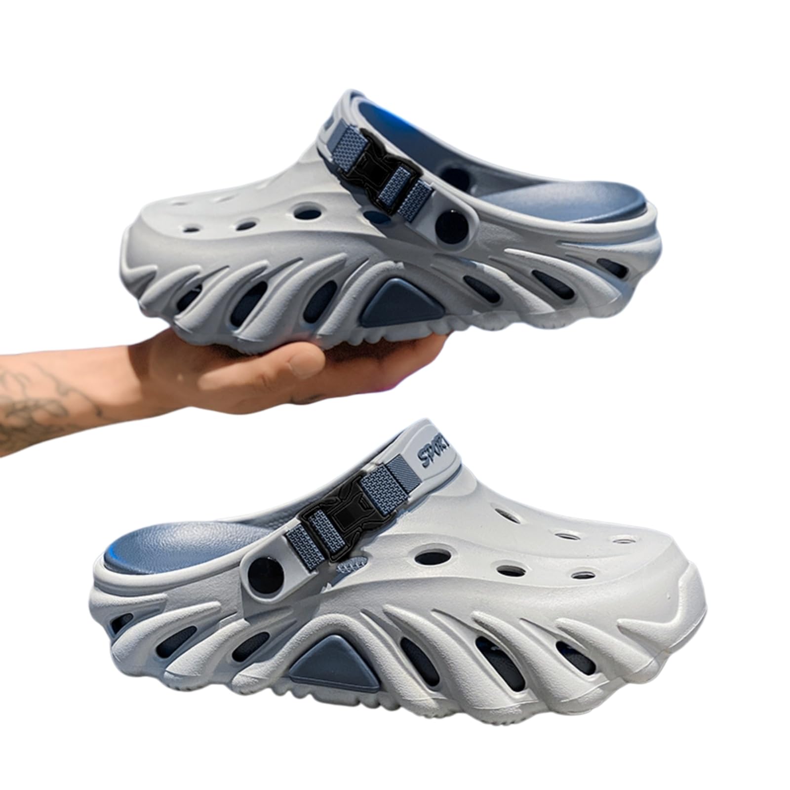 Infradito Casual Uomo Estivo All'aperto Indossabili Pantofole Bot Morbido Antiscivolo Grande Dimensione 45 Sandali Comodo Materiale Eva-black-44-45