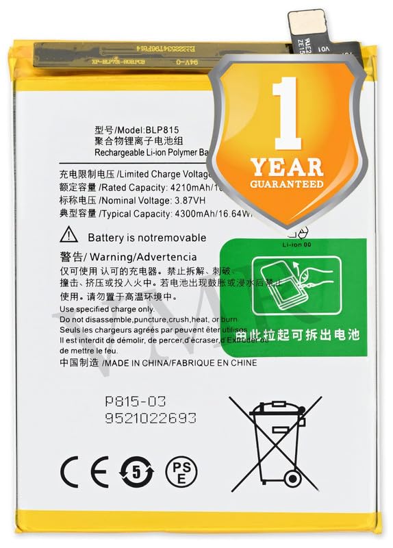Image of Original BLP815 Battery for OnePlus Nord N10 5G (4300mAh) 1 Year Warranty X2