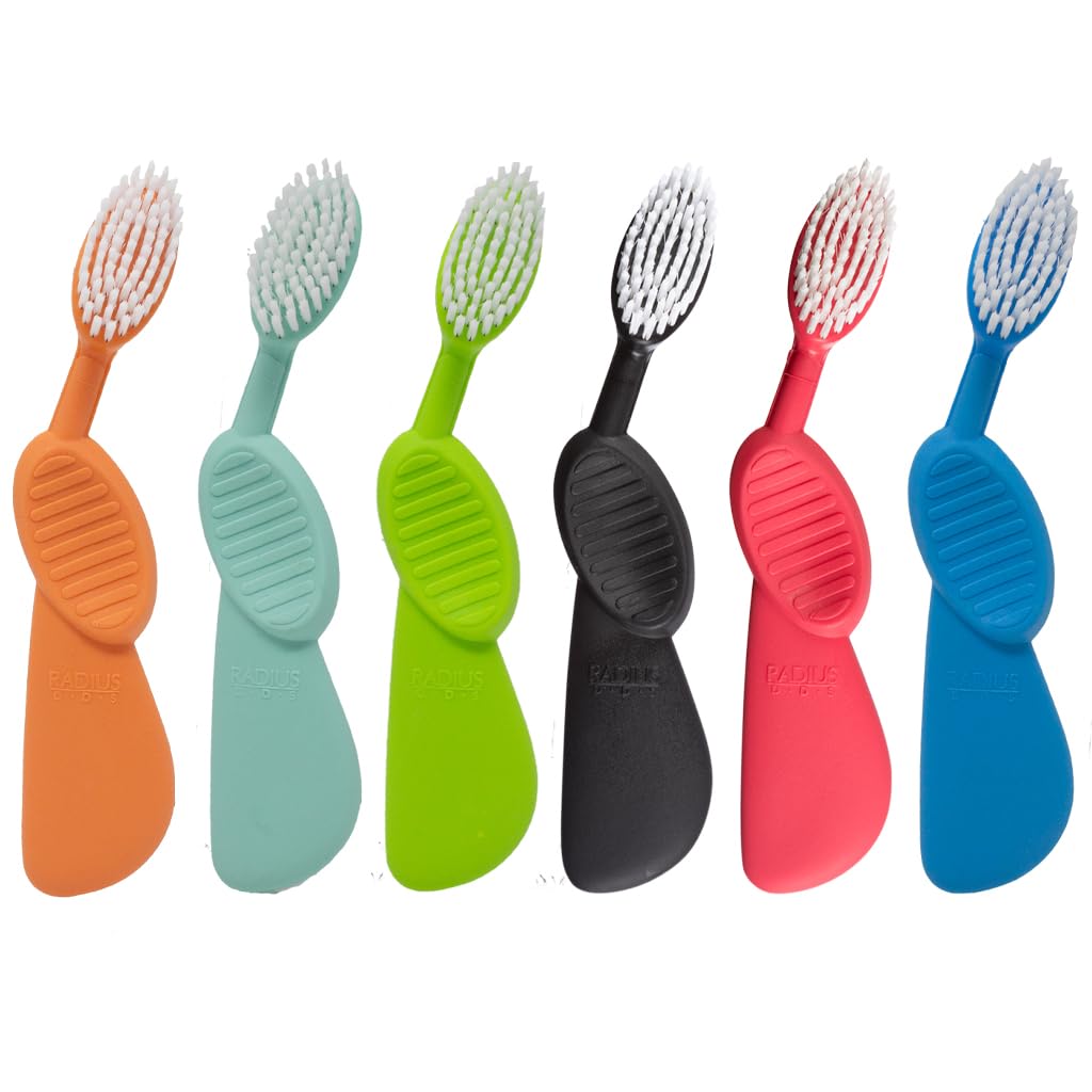 RADIUS Cepillo de dientes para mano derecha, multicolor, 6 unidades