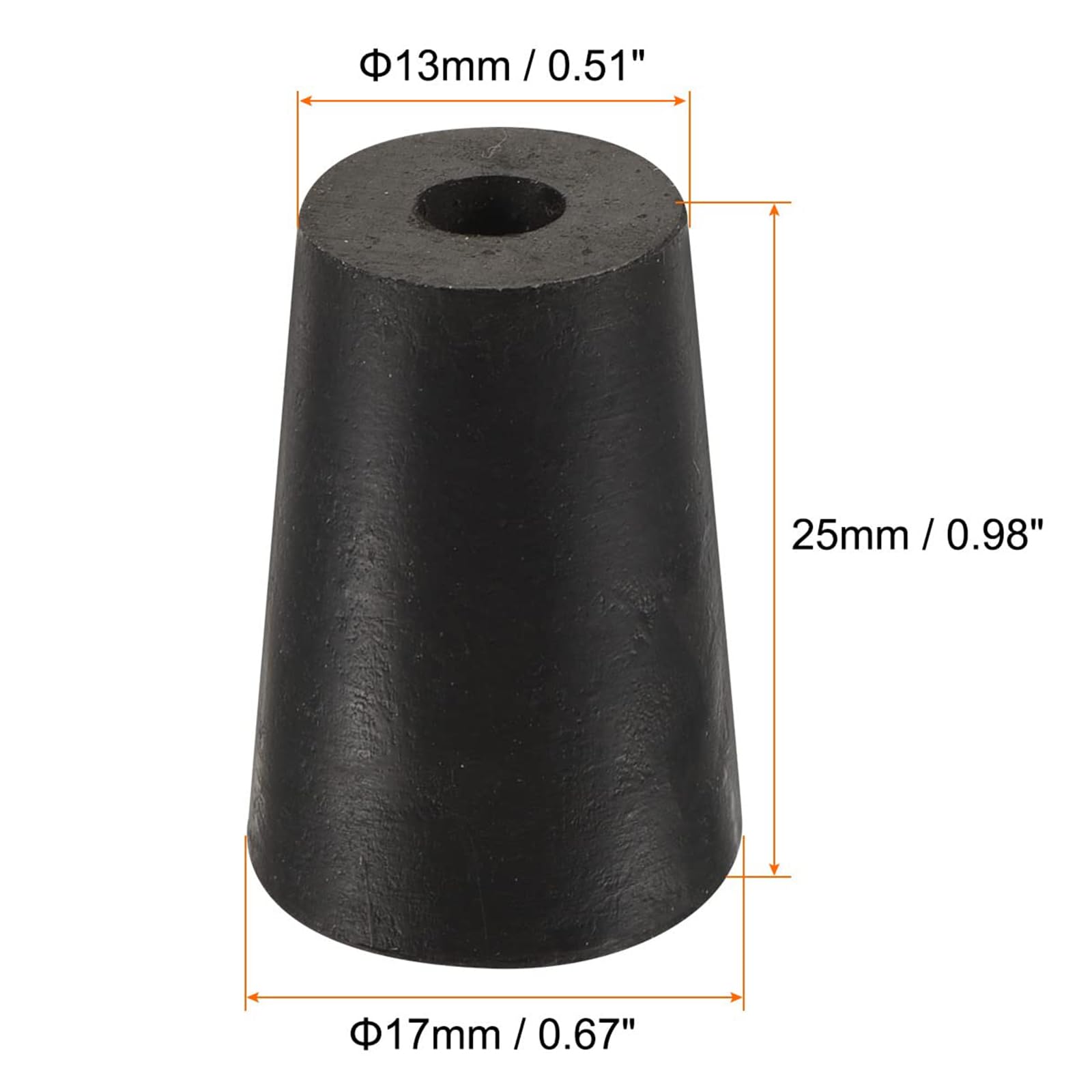 TOP-VIGOR 5Pcs Rubber Tapered Plug - Image 2