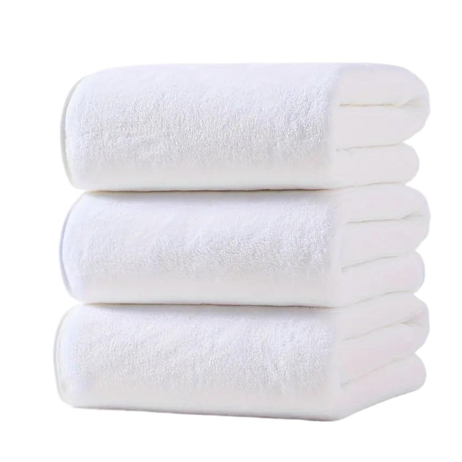 ZYAYNG Large Coral Velvet Bath Towels Soft Ultra Absorbent Quick-Dry For Adults, Bathroom For Bathroom(3 white)