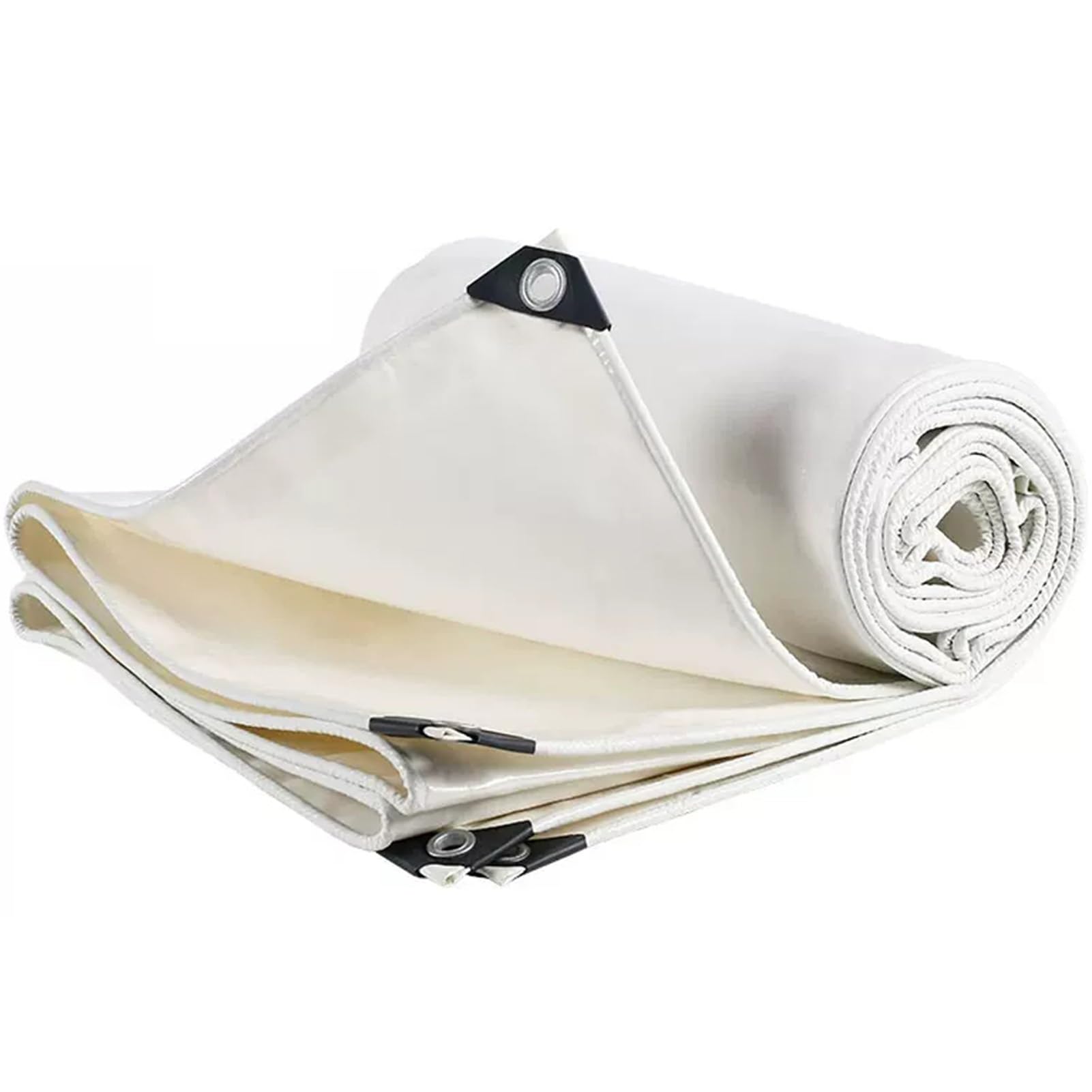 Lona de tela Oxford blanca con ojales para cubiertas de piscina y suelo exterior