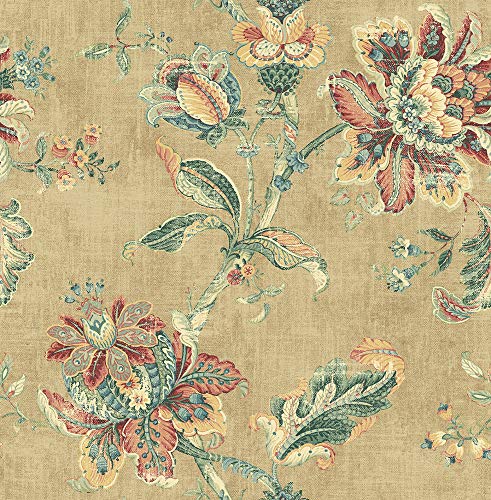 Blooming Jacobean Wallpaper In Antique Gold Rn70907 From Wallquest #TOP9