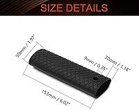 Vista 2 de MroMax Soporte de silicona con asa caliente de 6.1 pulgadas, agarradera antideslizante resistente al calor, para ollas de hierro fundido, woks, Negro