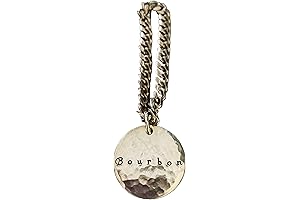 Liquor decanter label w/ chain (Bourban)