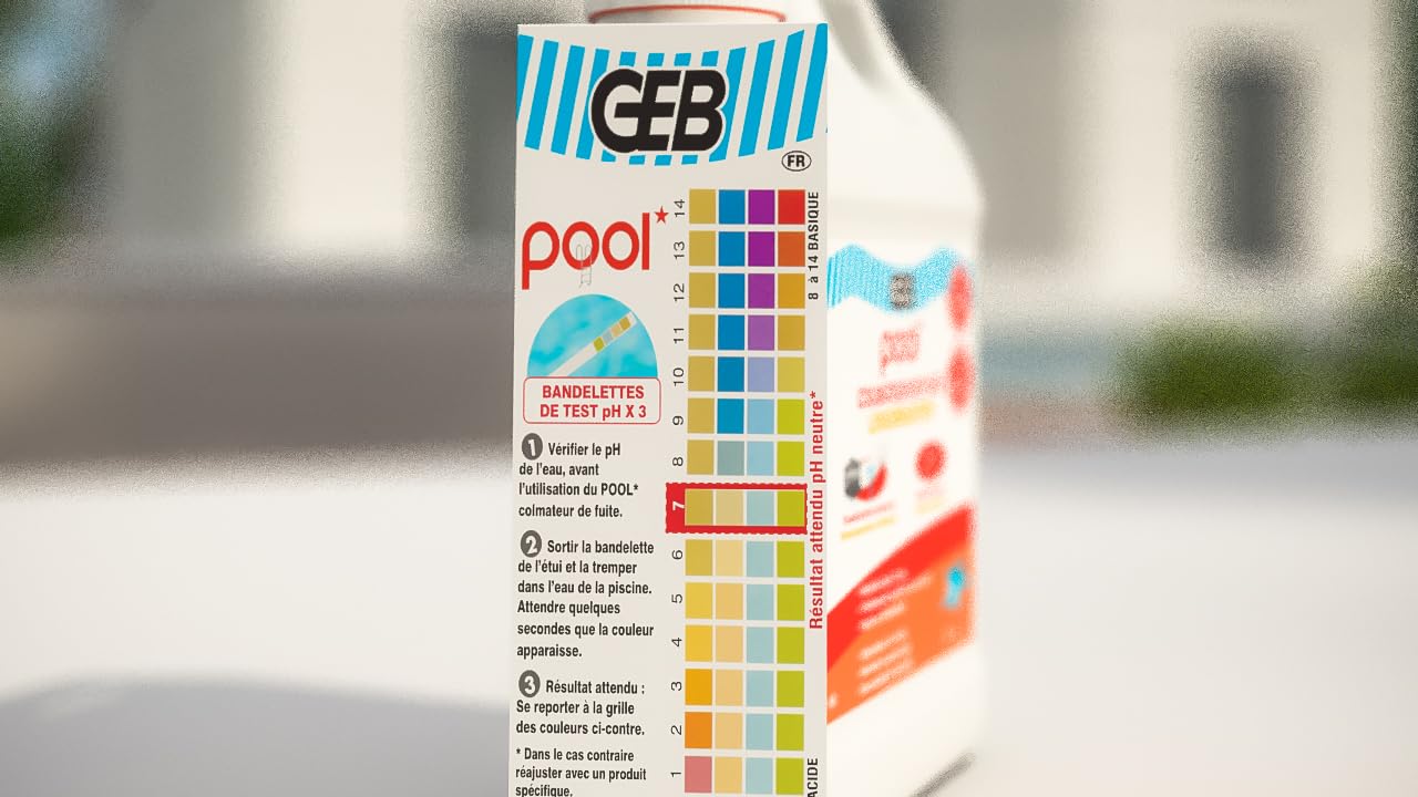 GEB Pool Colmateur de fuites. Liquide colmatant pour la réparation de fuites dans la piscine pour canalisations enterrées et bassin, 1 Litre (Lot de 2)