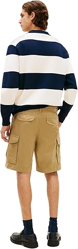 Miniatura 4 de Tommy Hilfiger Pantalones cortos cargo de algodón elástico con 6 bolsillos para hombre