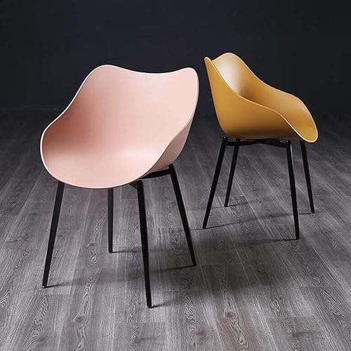 Miniatura 4 de Muebles de cocina y comedor, sillas de comedor, silla de sofá de plástico, silla de recepción de estilo nórdico, patas de metal, silla de café de