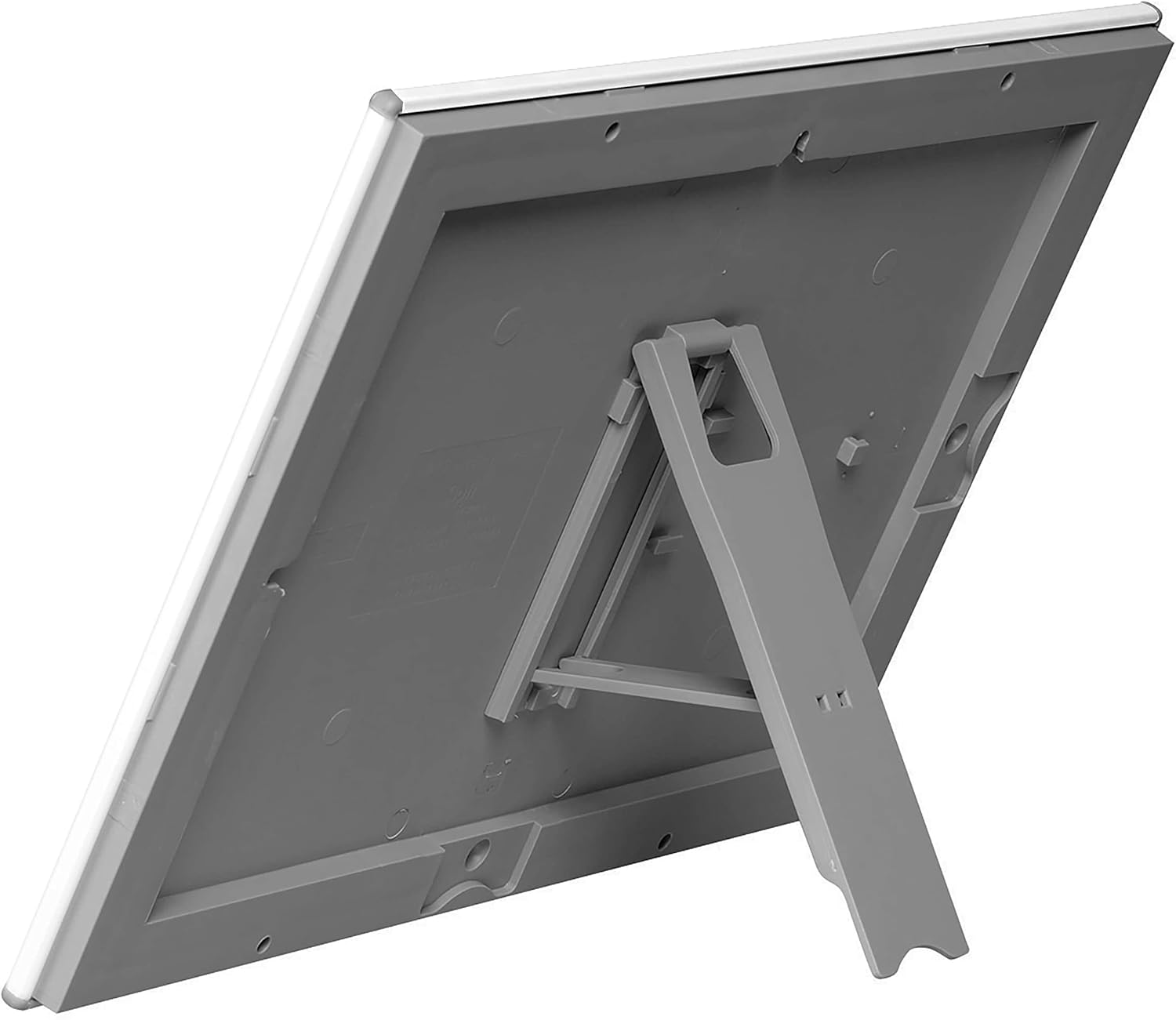 M&T Displays Opti Snap Poster Frame 11x17 Inch White 1" Aluminum Front Loading Wall Mounting Picture Photo Document Certificate Sign Holder Mitered Corner Anti Glare Cover