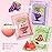 Kaely 12 Pack Fruit Face Masks for Kids, Kids Face Mask Spa Day Kit Supplies, Spa Party Favors for Teens Girls Women, Sheet Facial Mask Skincare Gifts Set, Moisturize Soothe for All Skin Types, 04