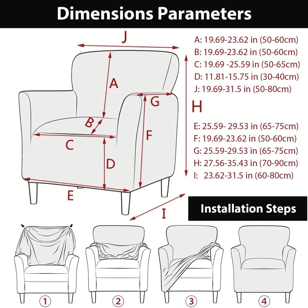 Stretch Velvet Armchair Cover, Couch Slipcovers for Chairs Protectors Removable Washable Chair Covers for Living Room Furniture Protector,Light Blue