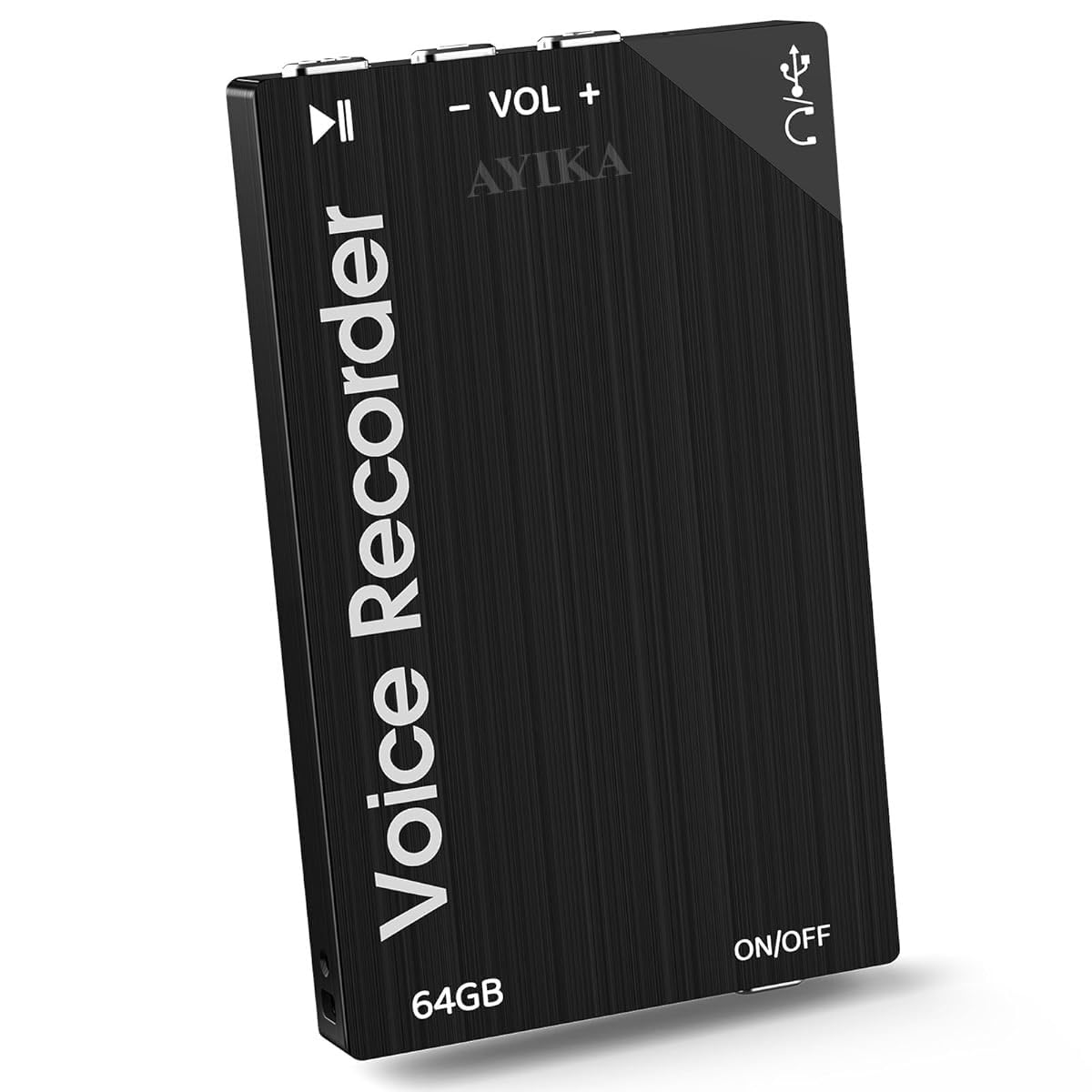 AYIAK 64GB Digital Voice Recorder – Long Battery Backup, HD Audio Recording, Portable Dictaphone for Meetings, Lectures, Interviews & Notes-image-12