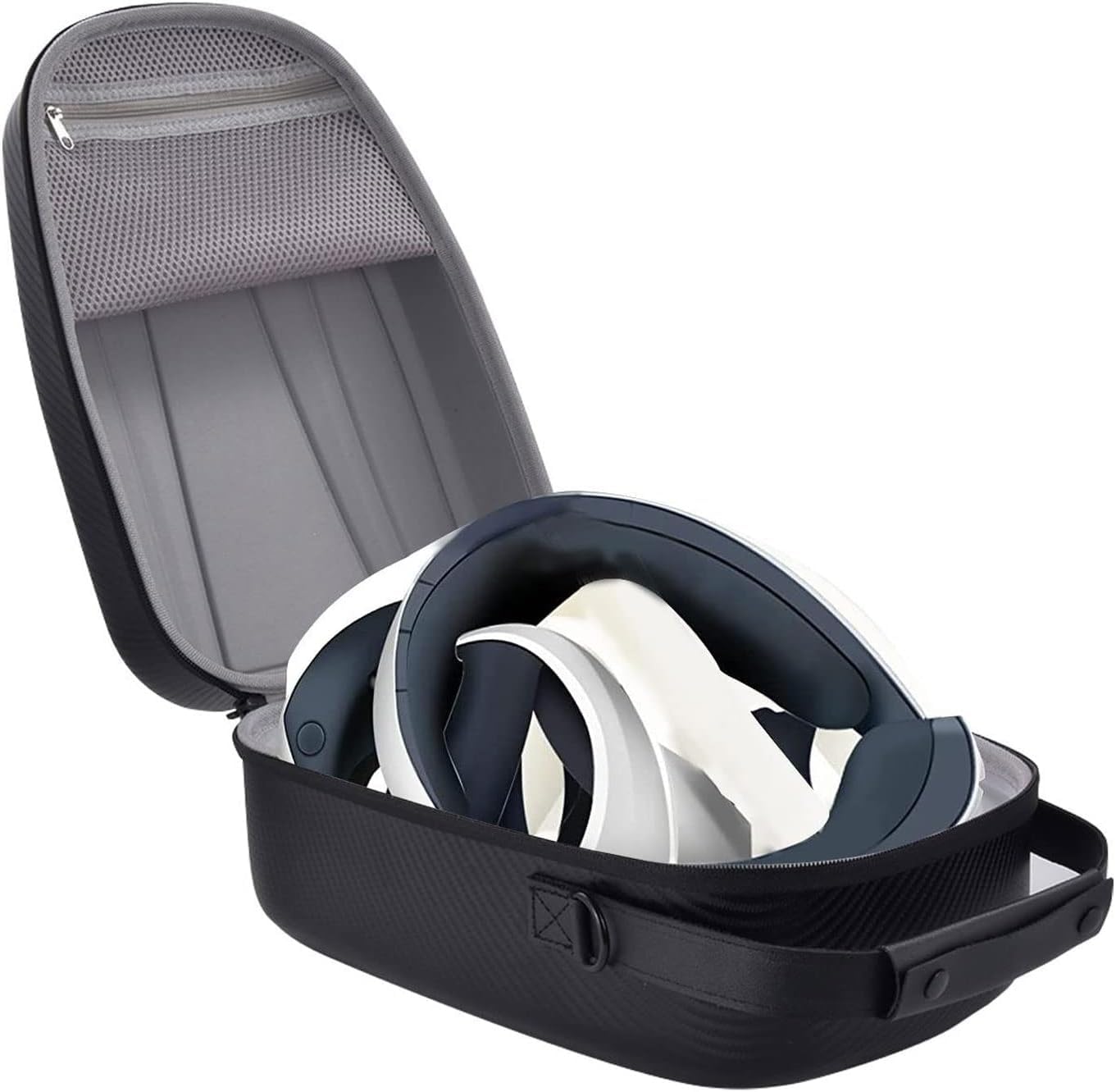 Zarmanuae Portable Travel Storage Bag for PS VR2 Case, All-in-One VR Gaming Headset and Touch Controllers, With Carry Strap Large Capacity Hard Carrying Case for PS VR2