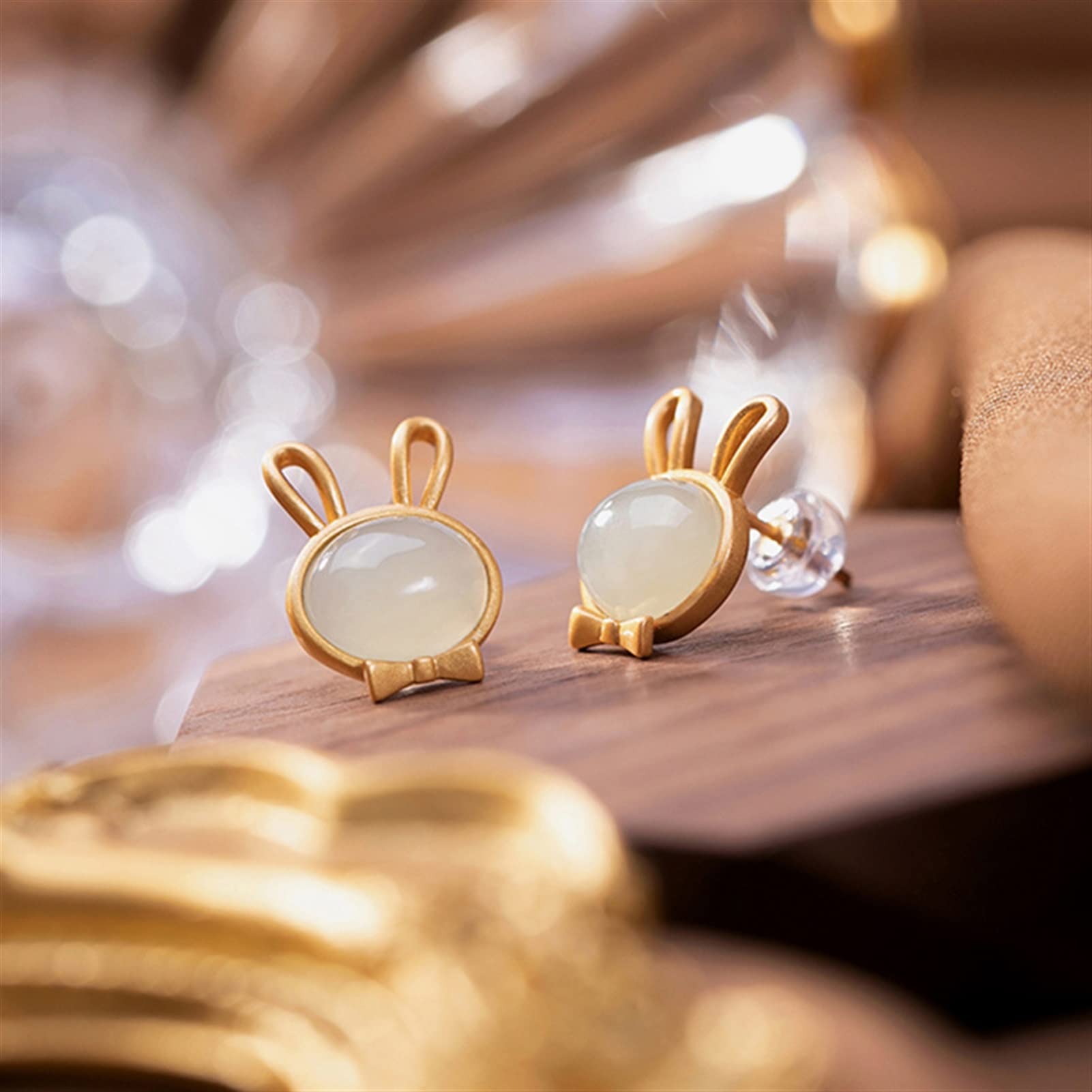 Pendientes de plata S925 chapados en oro, bonitos pendientes de mujer, joyas para novia