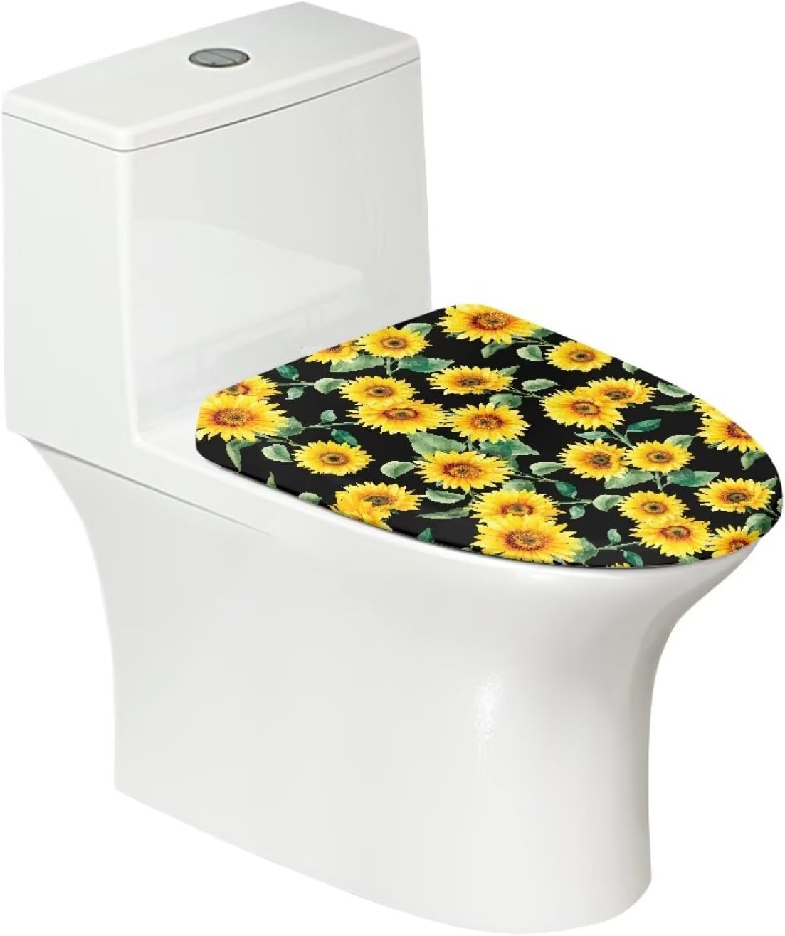 Deer Print Toilet Lid Dust Cover, Soft Stretchable Polyester Toilet Lid Seat Cover Fit for Round Oval and Elongated Bowls, Machine Washable Decorative Bathroom Accessories